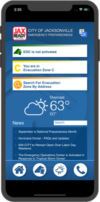 JaxReady Mobile App On Phone