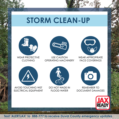 Graphic that states Storm Clean Up