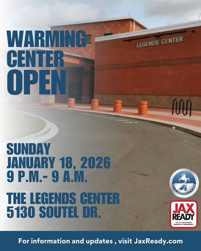 Graphic depicting warming center information
