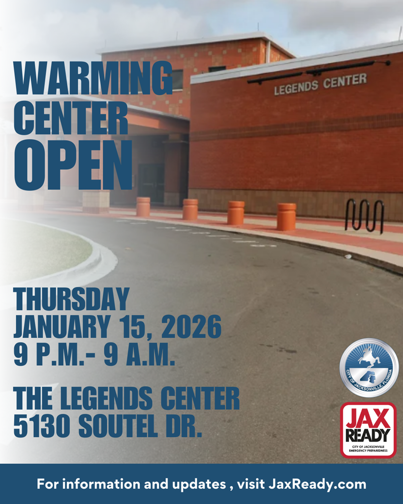 Graphic depicting warming center information
