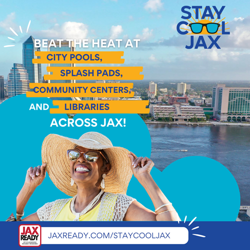 Graphic with the verbiag eStay Cool Jax