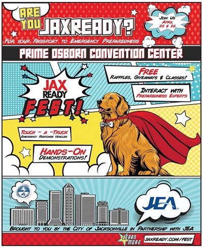 JaxReady Fest Comic Book Style