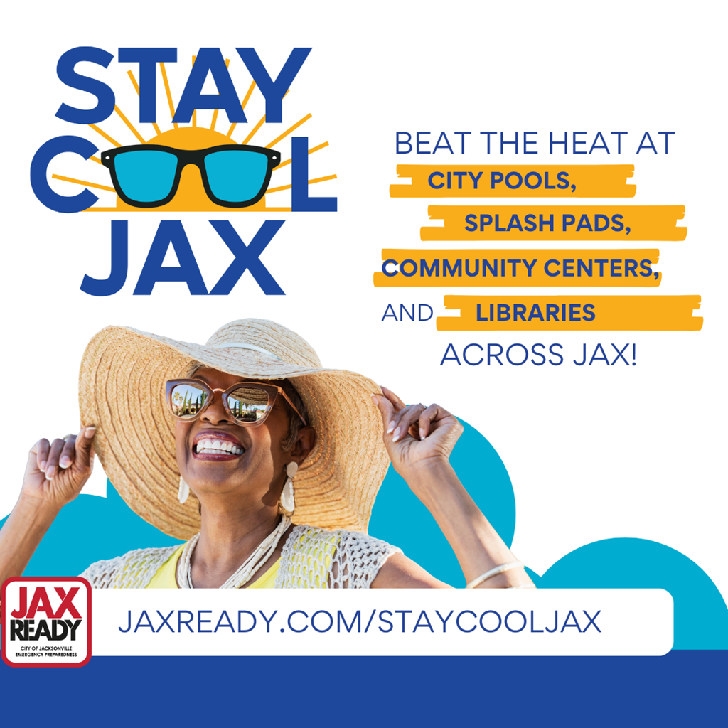 Graphic with text Stay Cool Jax